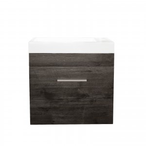 Berge Dark Grey Mini Wall Hung 500 Vanity Cabinet Only